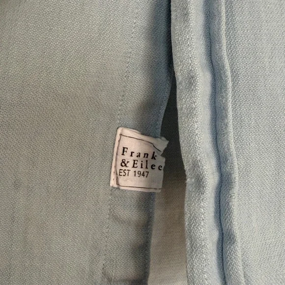 Frank & Eileen Womens Eileen Relax Light Blue Button Up Shirt Size S Coastal - Picture 7 of 13